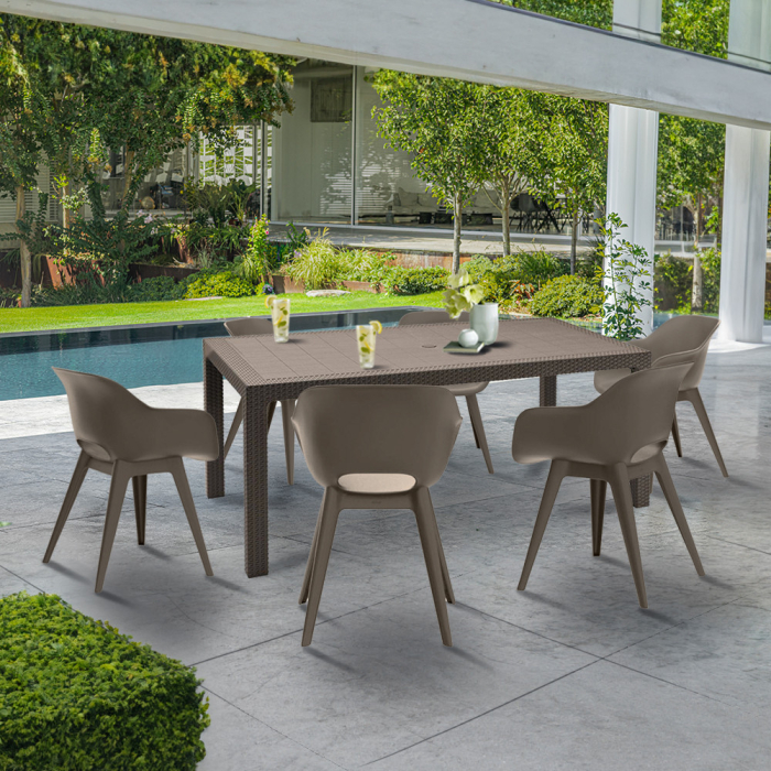 Curver Set de mobilier de grădină Romy 6+1 cappuccino [2]