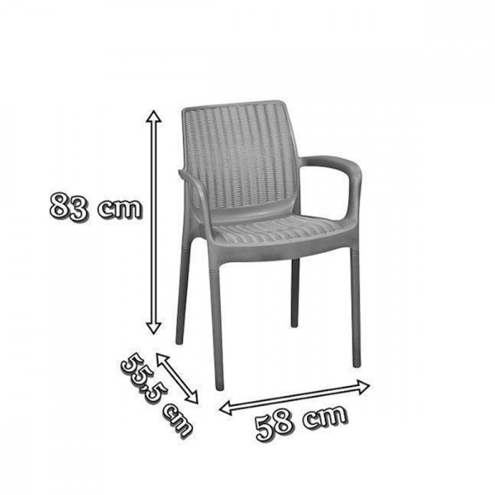 Curver Rosali 4+1 set de mobilier de grădină cappuccino [2]