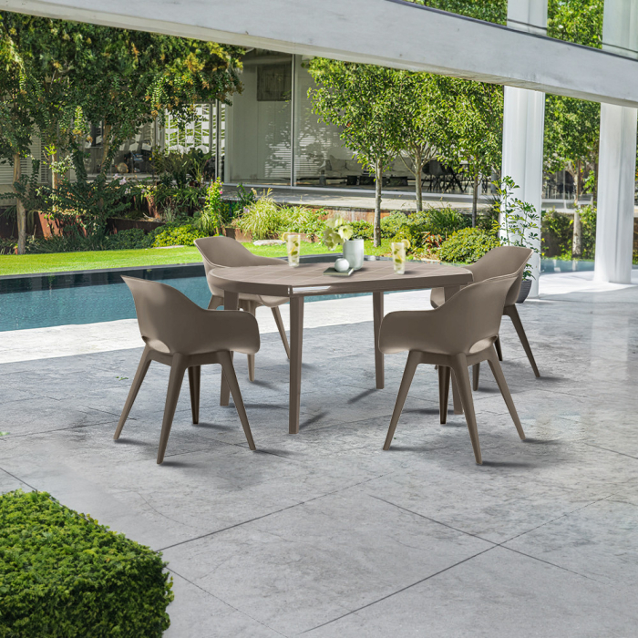 Curver Vira 4+1 set de mobilier de grădină cappuccino [2]