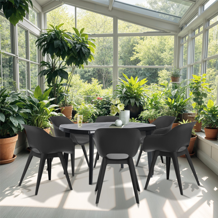 Curver Vira 6+1 set mobilier de grădină grafit [2]