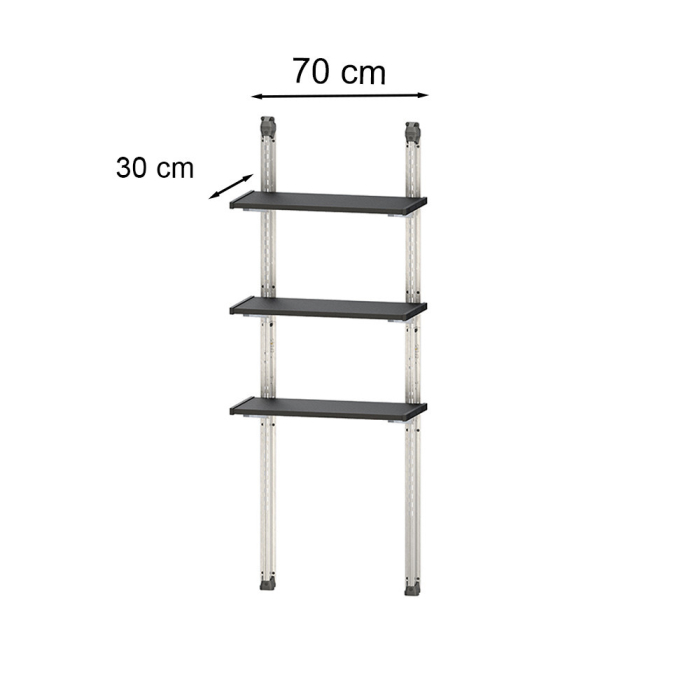 Curver Set rafturi metalice cu 3 rafturi 70 cm [3]