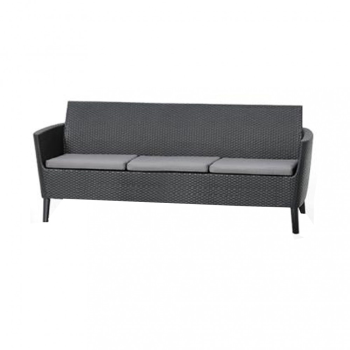 Curver Set Salemo cu canapea cu trei locuri, 2 fotolii, masă mică gri/gri deschis [2]