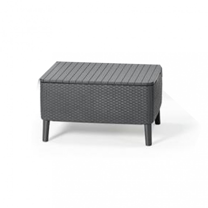 Curver Set Salemo cu canapea cu trei locuri, 2 fotolii, masă mică gri/gri deschis [4]