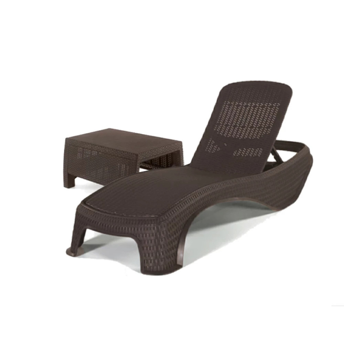 Curver Set șezlonguri de grădină Atlantic Corfu cu masă maro [2]
