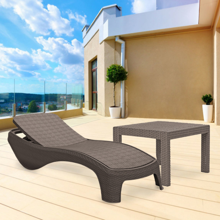 Curver Set șezlonguri de grădină Atlantic cu masă Rosario cappuccino [3]
