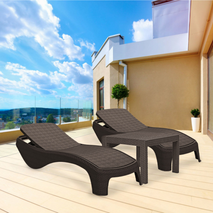 Curver Set șezlonguri de grădină Atlantic Duo cu masă Rosario [4]