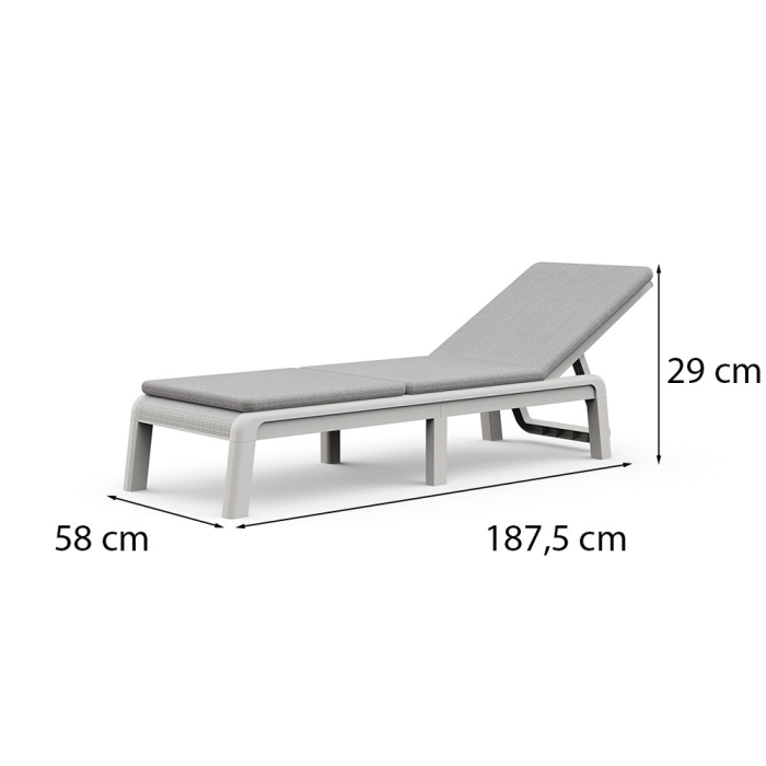 Curver Șezlong Mallorca din plastic cu pernă [3]