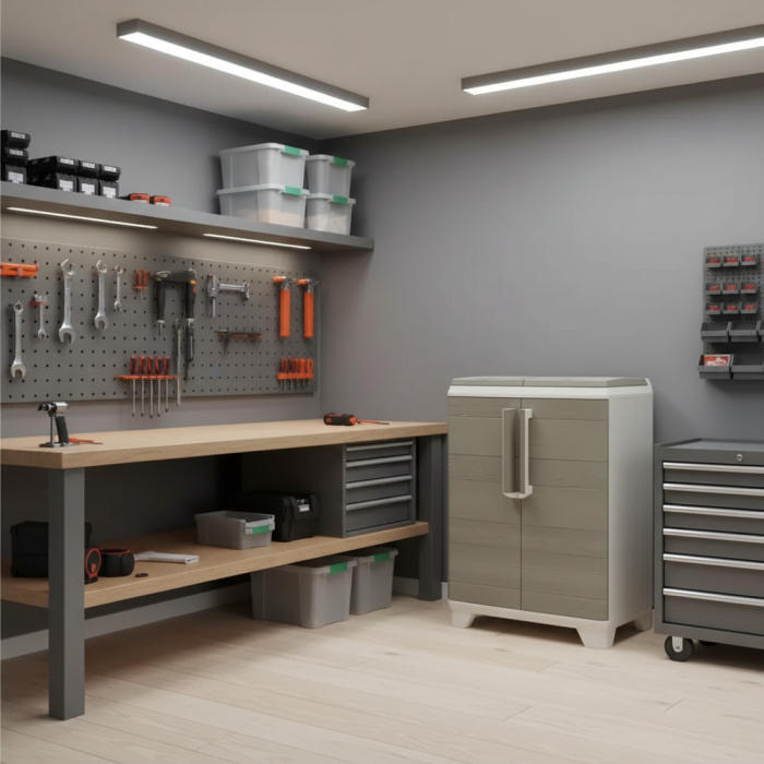 Curver Split Premium lemn selectiv coș de gunoi container de plastic bej deschis-maro deschis [2]