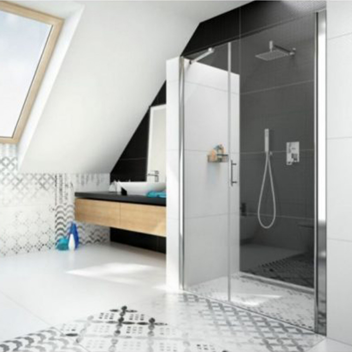 Deante Ușă de duș MOON walk-in 100x200 cm sticlă transparentă [2]
