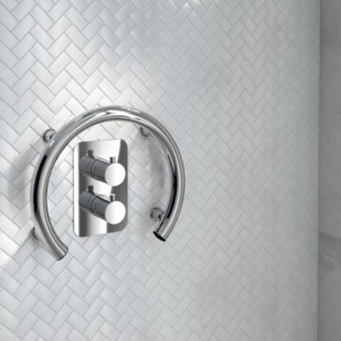 Deante Vital mâner din oțel în formă de potcoavă, montat pe perete, crom [2]