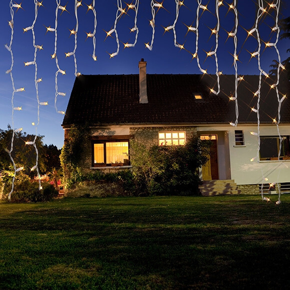 DekorTrend Cortină de lumină cu LED-uri pentru interior și exterior în alb cald [3]