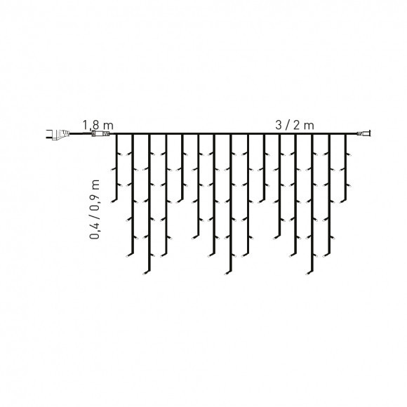DekorTrend Gheață spumante icicle în alb cald și rece 101 [2]