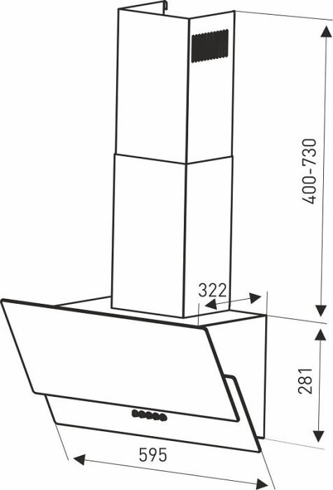 Focus Hotă de bucătărie Spark 60 neagră [2]