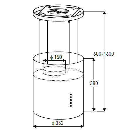 Focus Hotă de bucătărie suspendată Tango 190 W [2]