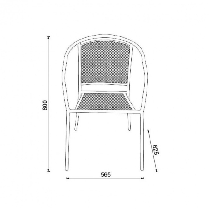 Gardenwell Scaun de grădină metalic Arko, gri [2]