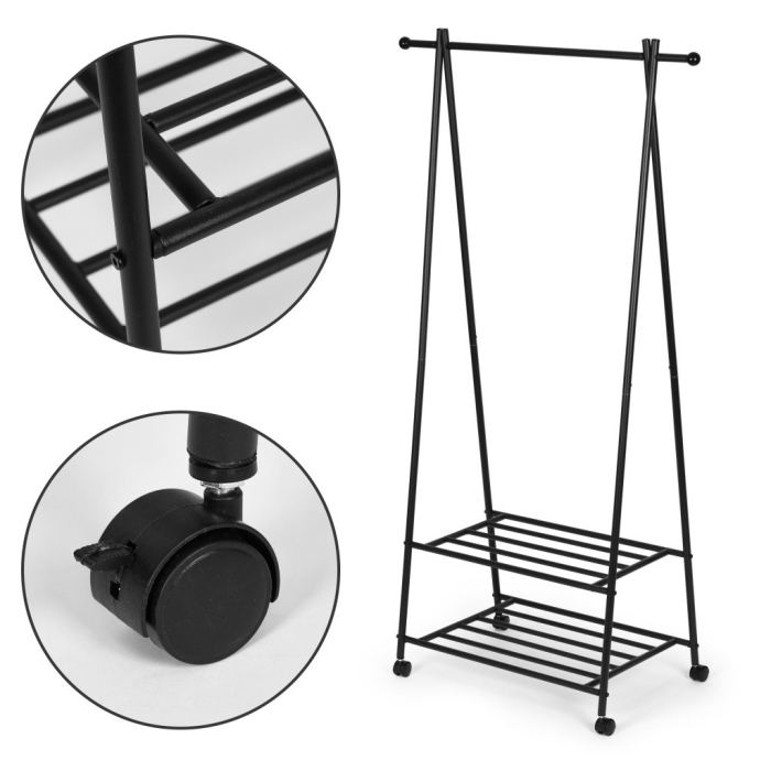 Homelux 2 rafturi cu suport pentru agățat haine și pantofi [9]