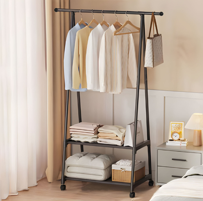 Homelux 2 rafturi cu suport pentru agățat haine și pantofi [5]