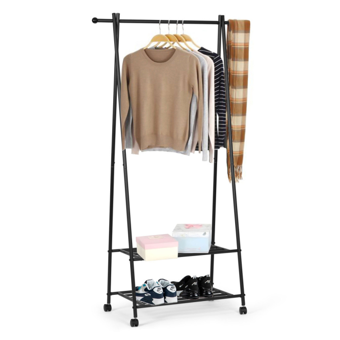 Homelux 2 rafturi cu suport pentru agățat haine și pantofi [8]