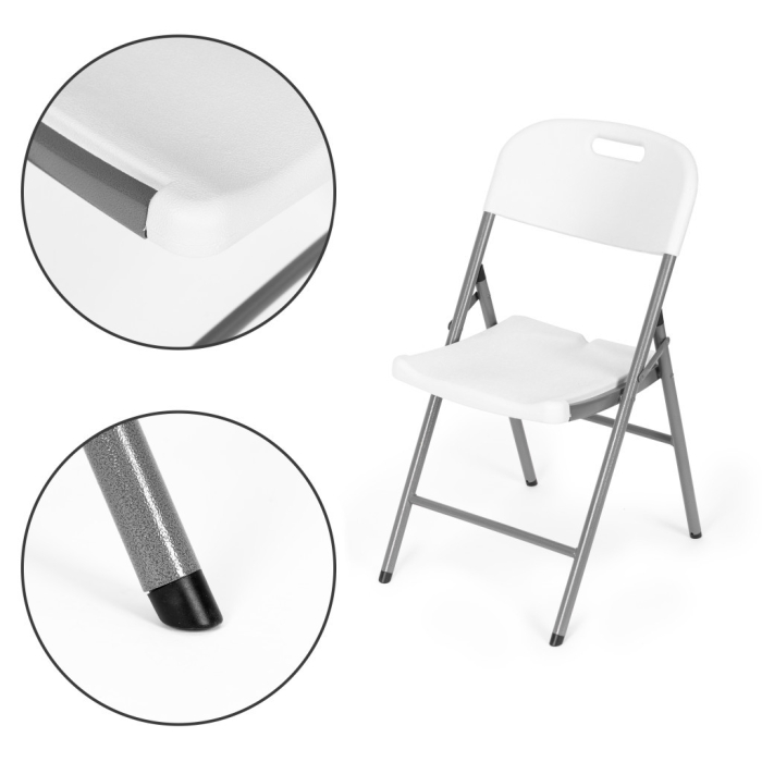 Homelux 2 scaune pliabile albe [7]