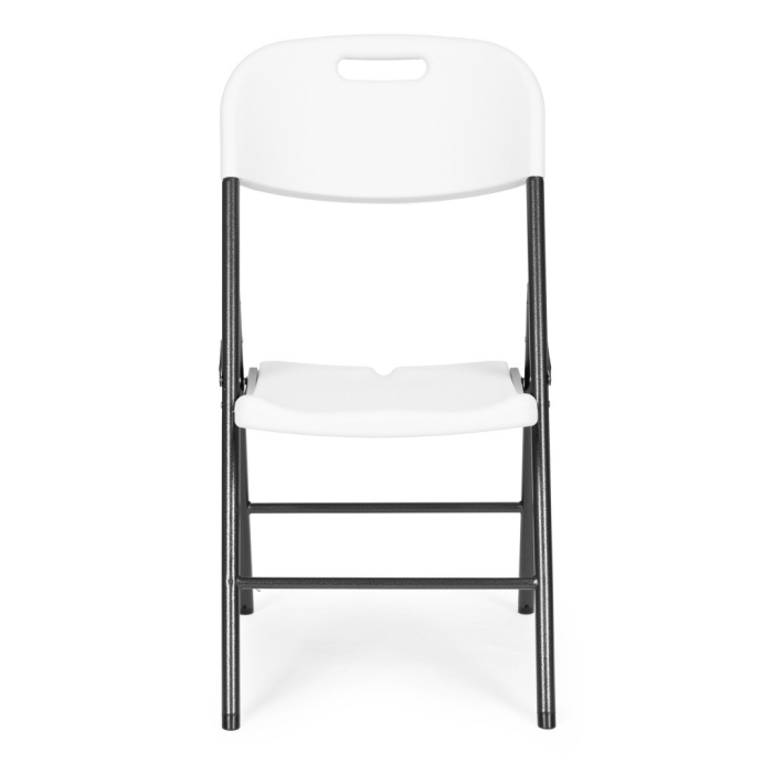Homelux 4 bucăți scaun pliabil metal și HDPE alb [4]