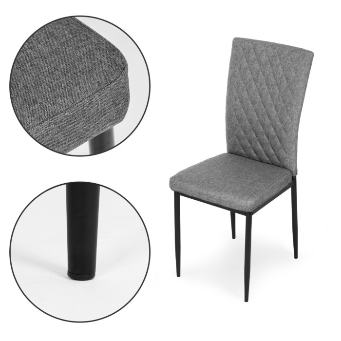 Homelux 4 scaune de luat masa gri gri [7]