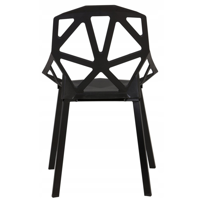 Homelux 4 scaune moderne din plastic negru [3]