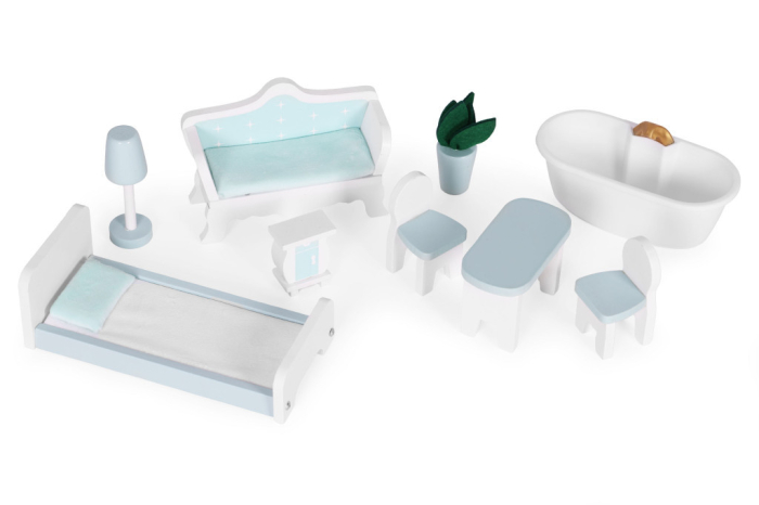 Homelux Alice Dollhouse 3 etaje 4 camere 9 piese de mobilier [5]