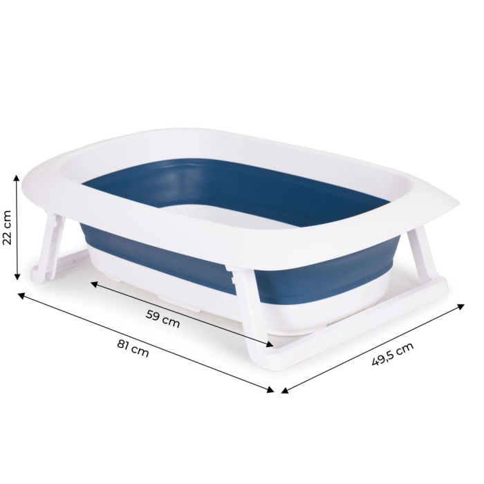 Homelux Baie pentru copii cu scurgere pliabilă albastru [10]