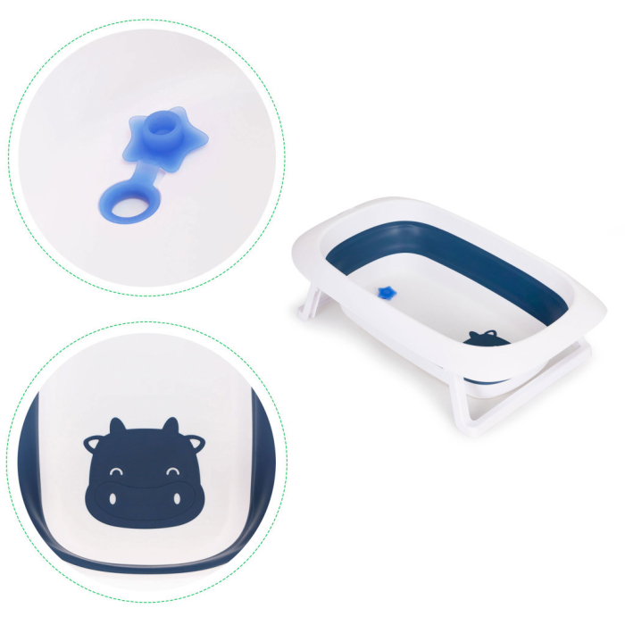 Homelux Baie pentru copii cu scurgere pliabilă albastru [9]