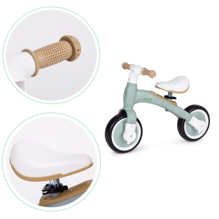 Homelux Bicicletă de jogging cu pedale - roți laterale pentru exerciții 3 în 1 verde [8]