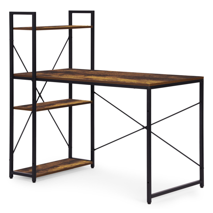 Homelux Birou 120x60 cm cu 3 rafturi Loft Style [6]