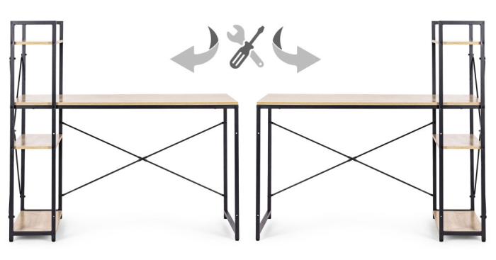 Homelux Birou 120x60 cm cu 3 rafturi Loft Style [8]