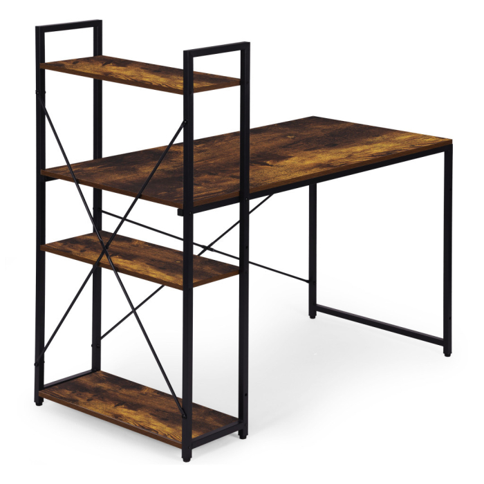 Homelux Birou 120x60 cm cu 3 rafturi Loft Style [5]