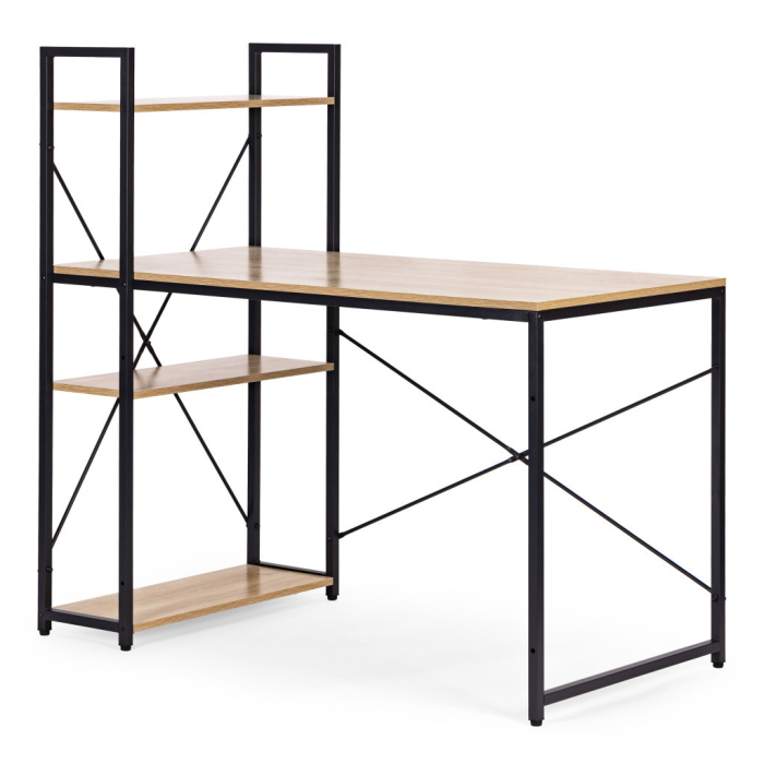 Homelux Birou 120x60 cm cu 3 rafturi Loft Style [6]