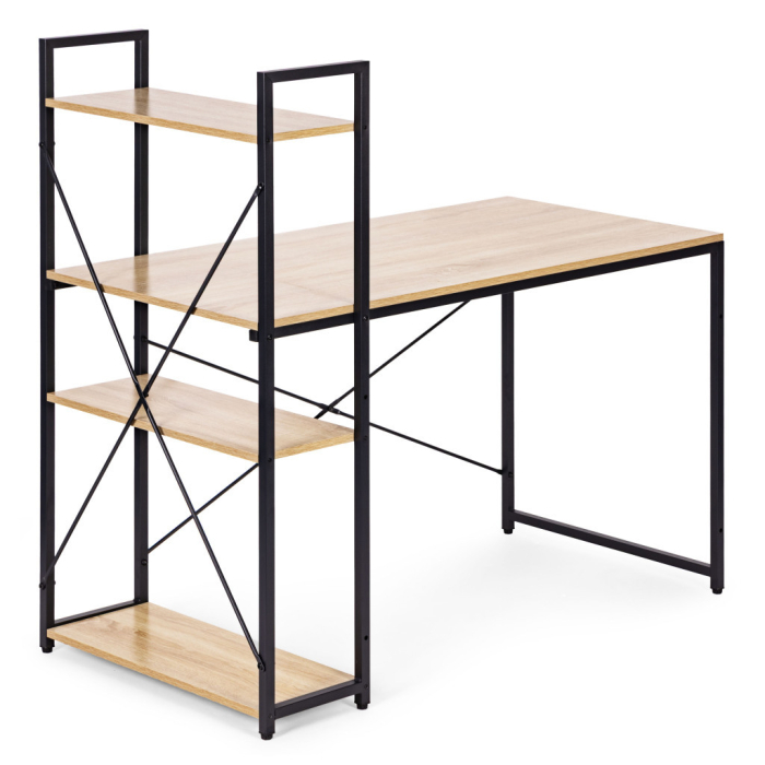 Homelux Birou 120x60 cm cu 3 rafturi Loft Style [5]