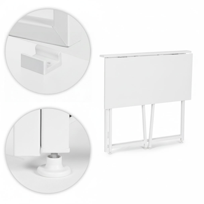 Homelux Birou pliabil 80x45 cm alb [8]