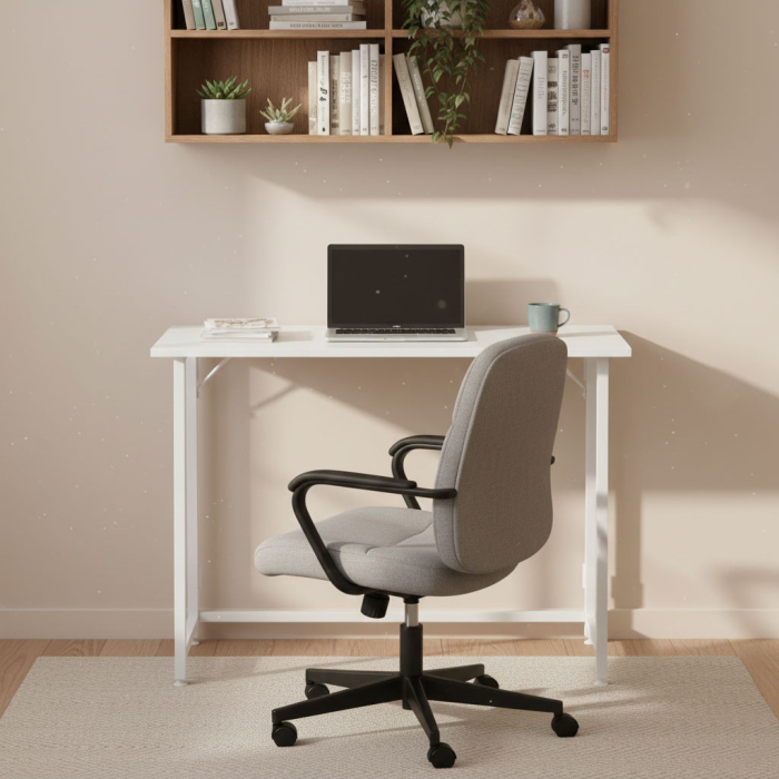 Homelux Birou pliabil 80x45 cm alb [2]