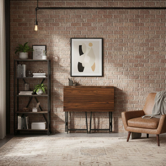 Homelux Birou pliabil 80x45 cm stil Loft [3]