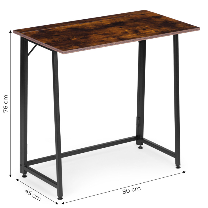 Homelux Birou pliabil 80x45 cm stil Loft [10]