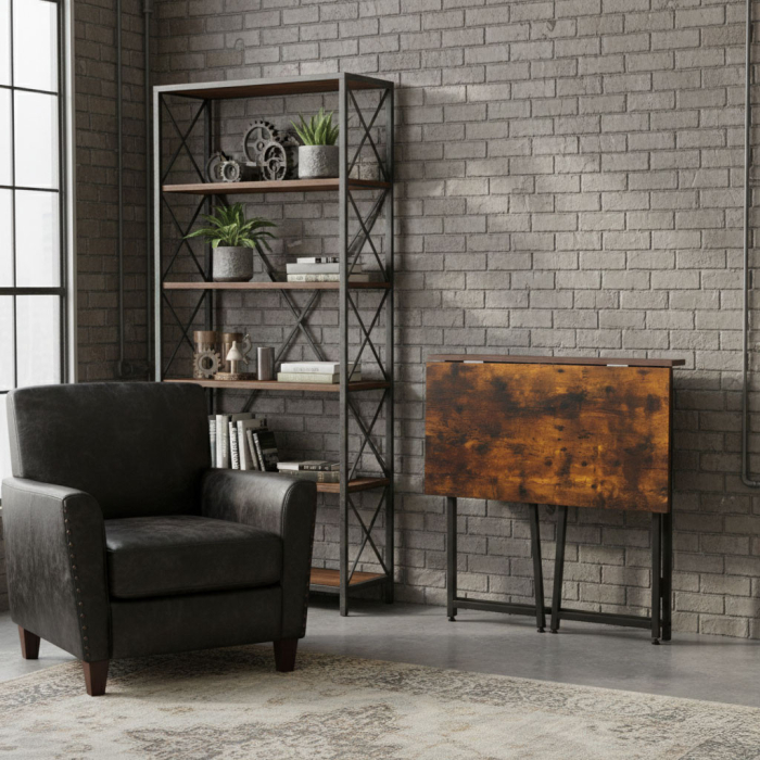 Homelux Birou pliabil 80x45 cm stil Loft [3]