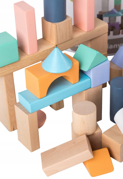 Homelux Bloc de construcție din lemn cu găleată de turnare set de 100 de piese [9]