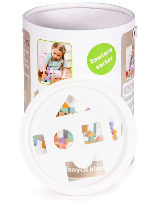 Homelux Bloc de construcție din lemn cu găleată de turnare set de 100 de piese [2]