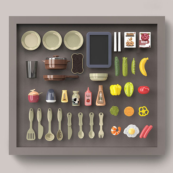 Homelux Bucătărie de joacă pentru copii cu efecte sonore și luminoase, set de 42 de piese [4]