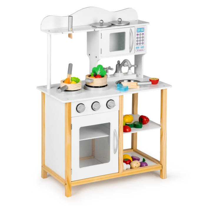 Homelux Bucătărie pentru copii din lemn cu cuptor alb [9]