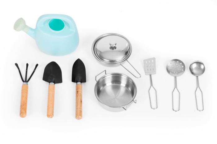 Homelux Bucătărie pentru copii în aer liber din lemn cu accesorii [6]