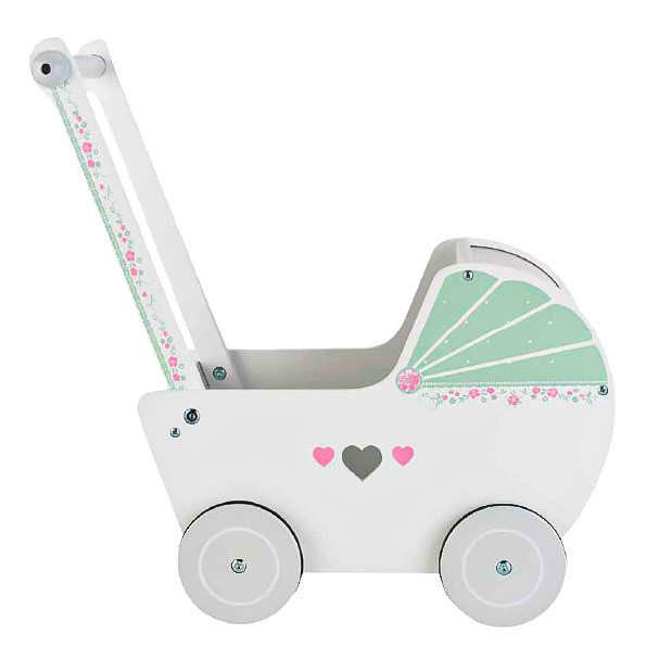 Homelux Cărucior de mers pe jos din lemn alb [2]