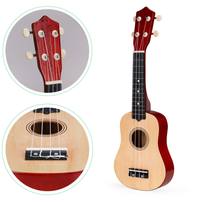 Homelux Chitară ukulele din lemn pentru copii cu 4 corzi de nylon [4]