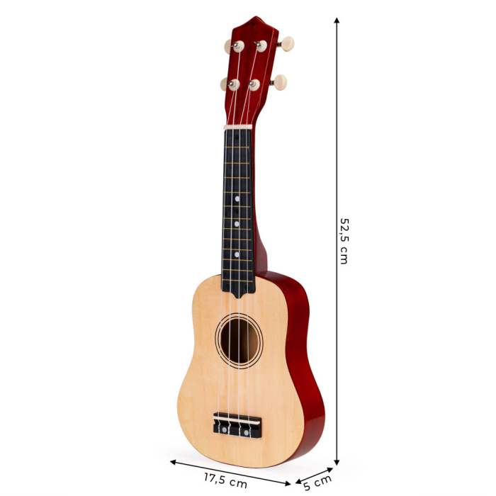 Homelux Chitară ukulele din lemn pentru copii cu 4 corzi de nylon [9]
