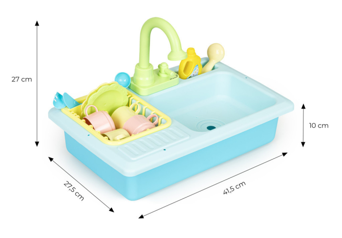 Homelux Chiuvetă de bucătărie umplută cu apă cu robinet 12 jucării suplimentare pentru copii [6]