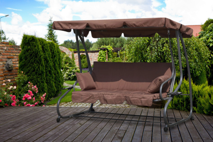 Homelux Convertibil grădină balansoar pat maro [7]